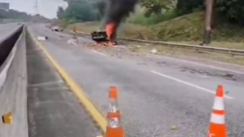 Accidente vehicular en la Autopista Panamá - Colón