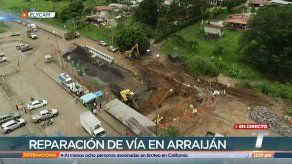 Avanza reparación por hundimiento en tramo de la vía en Arraiján