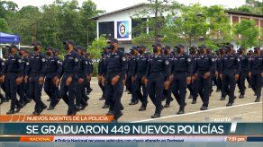 Nuevos policías reforzarán la seguridad nacional; se graduaron 449 agentes