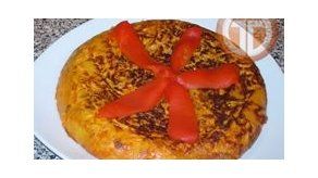 Tortilla de patatas con chorizo español