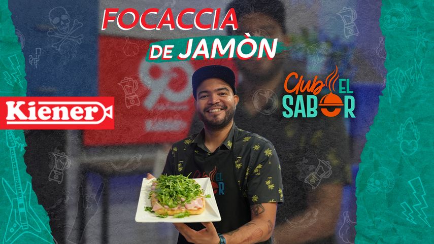 Paso a paso para preparar una focaccia de jamón cocido.