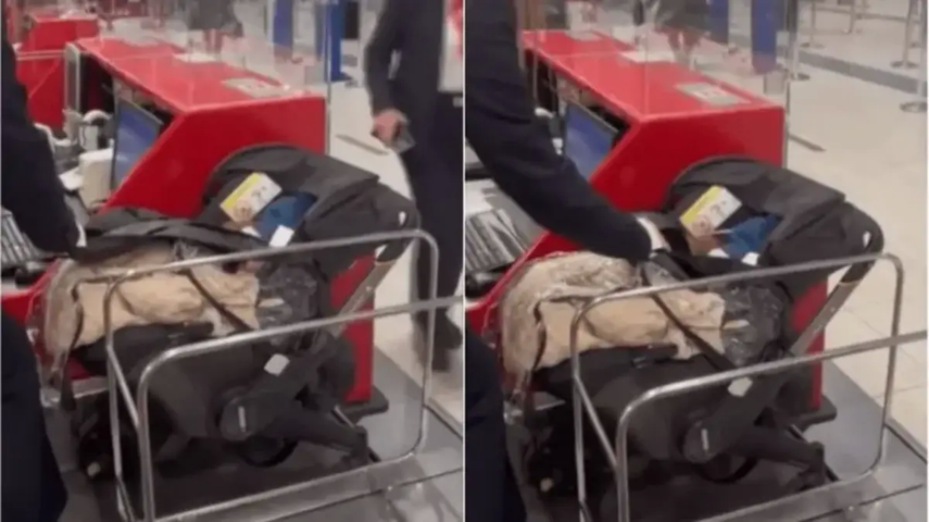 Bebé abandonado en el aeropuerto