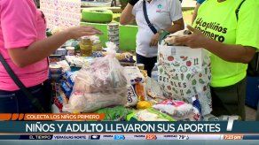 Residentes de La Chorrera brindando su apoyo en la colecta Los Niños Primero