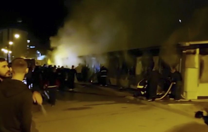 El incendio se produjo el miércoles por la noche en la ciudad de Tetovo