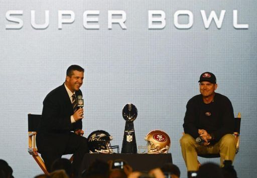 Los hermanos Harbaugh hablan antes del Super Bowl este domingo