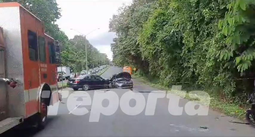 Vistas del accidente registrado en avenida La Amistad