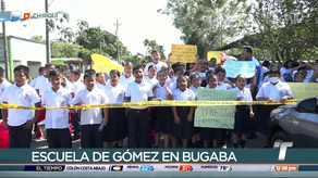 Niños en Bugaba protestan en petición de maestros para su escuela.