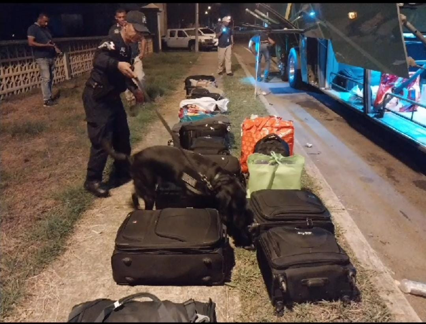 Decomisan presunta droga en el techo de un bus de la ruta David- Panamá