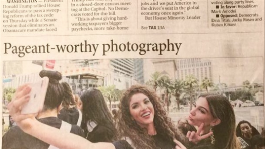 Señorita Panamá es portada del periódico Las Vegas Review Journals
