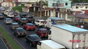 Vista del tráfico vehicular producto del cierre en Vía Tocumen