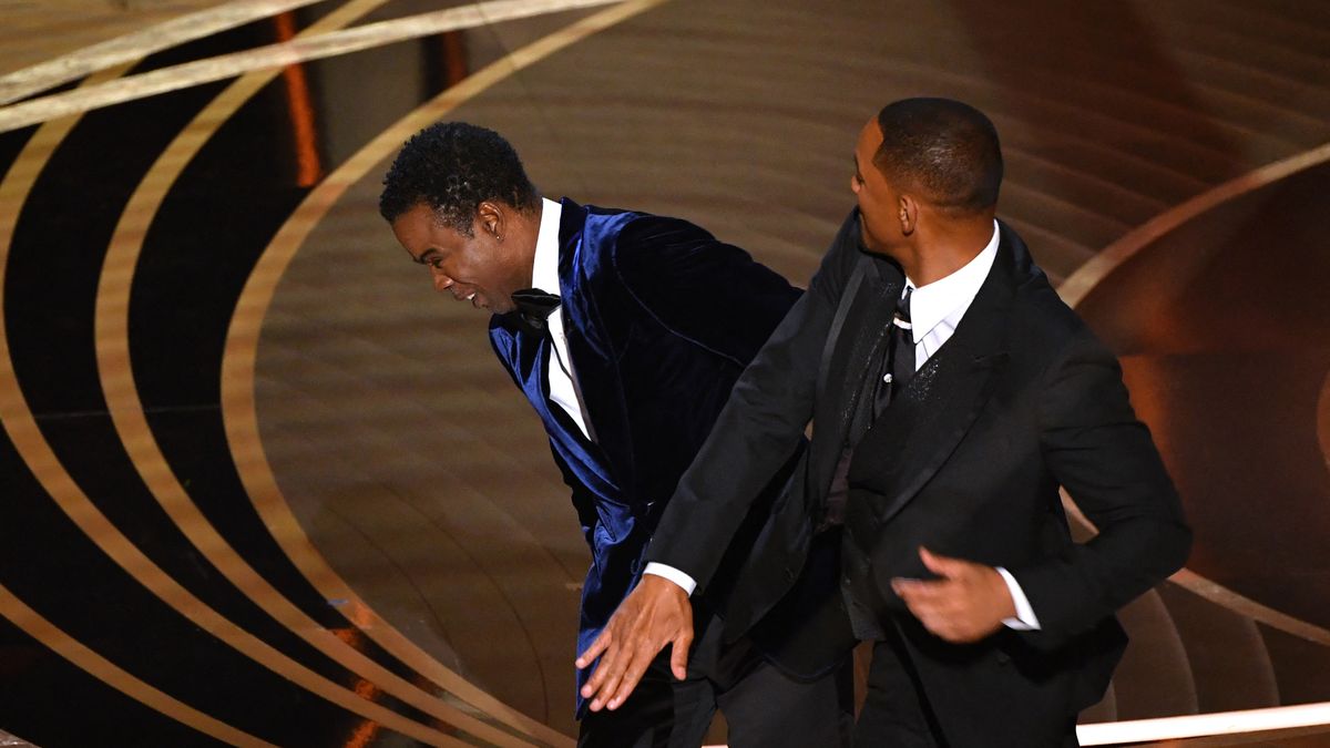Momento en el que Will Smith abofeteó a Chris Rock.