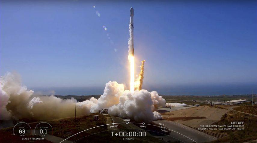 El Falcon 9 partió de la Base Vandenberg de la Fuerza Espacial.