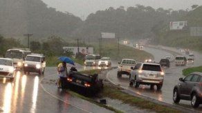 Vuelco en Chame en medio de fuertes lluvias