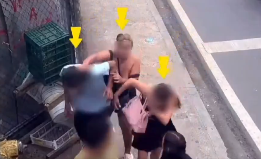 Mujer agresora fue detenida por las Unidades de la Policía Nacional