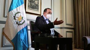 El presidente de Guatemala, Alejandro Giammattei, durante una entrevista en Madrid.