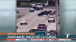 Señalizan curva de la Vía Centenario ante constantes accidentes de tránsito