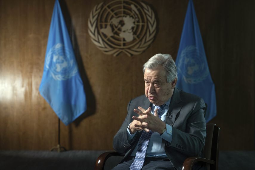 El secretario general de la ONU António Guterres﻿.
