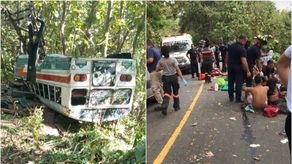 Vistas del accidente de tránsito en Capira.