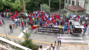 Suntracs protesta en los predios de la Corte Suprema y pide cárcel para los corruptos