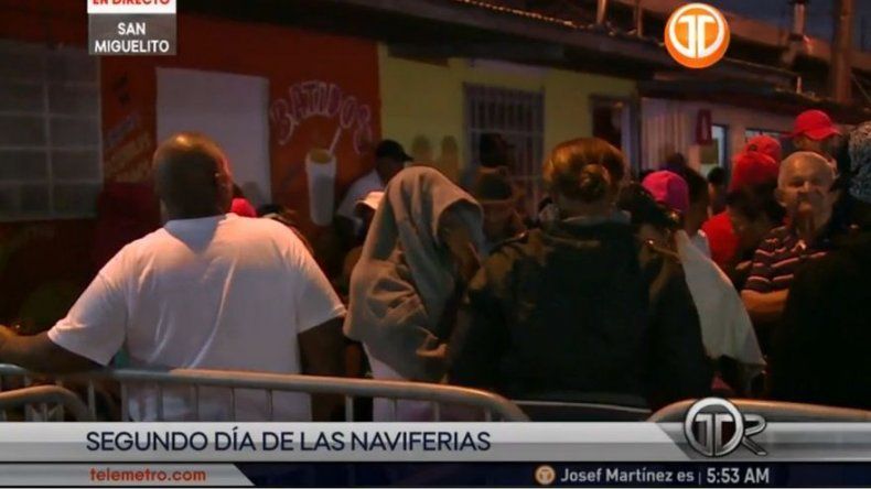 Extensas filas por un jamón de B/.8.00 continúan en segundo día de las Naviferias