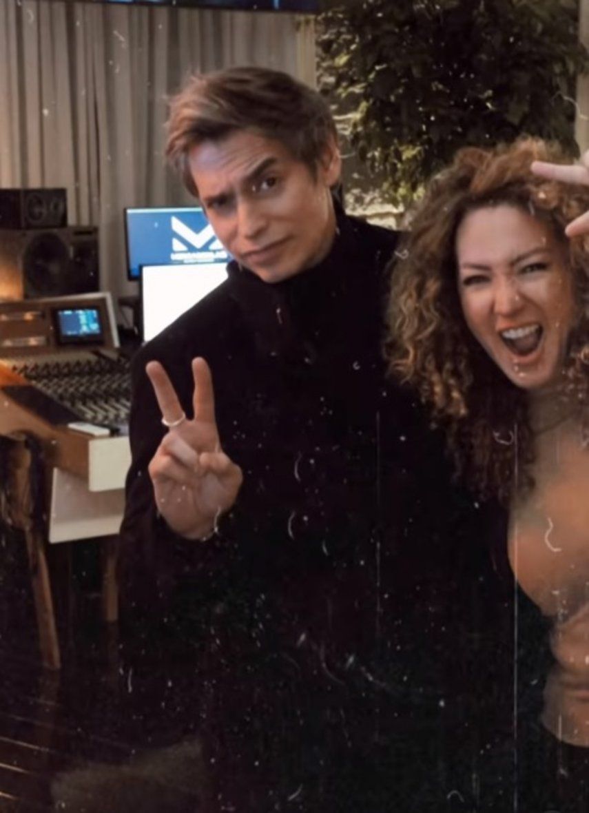 Erika Ender en el estudio junto a Carlos Baute ¿Qué vendrá?