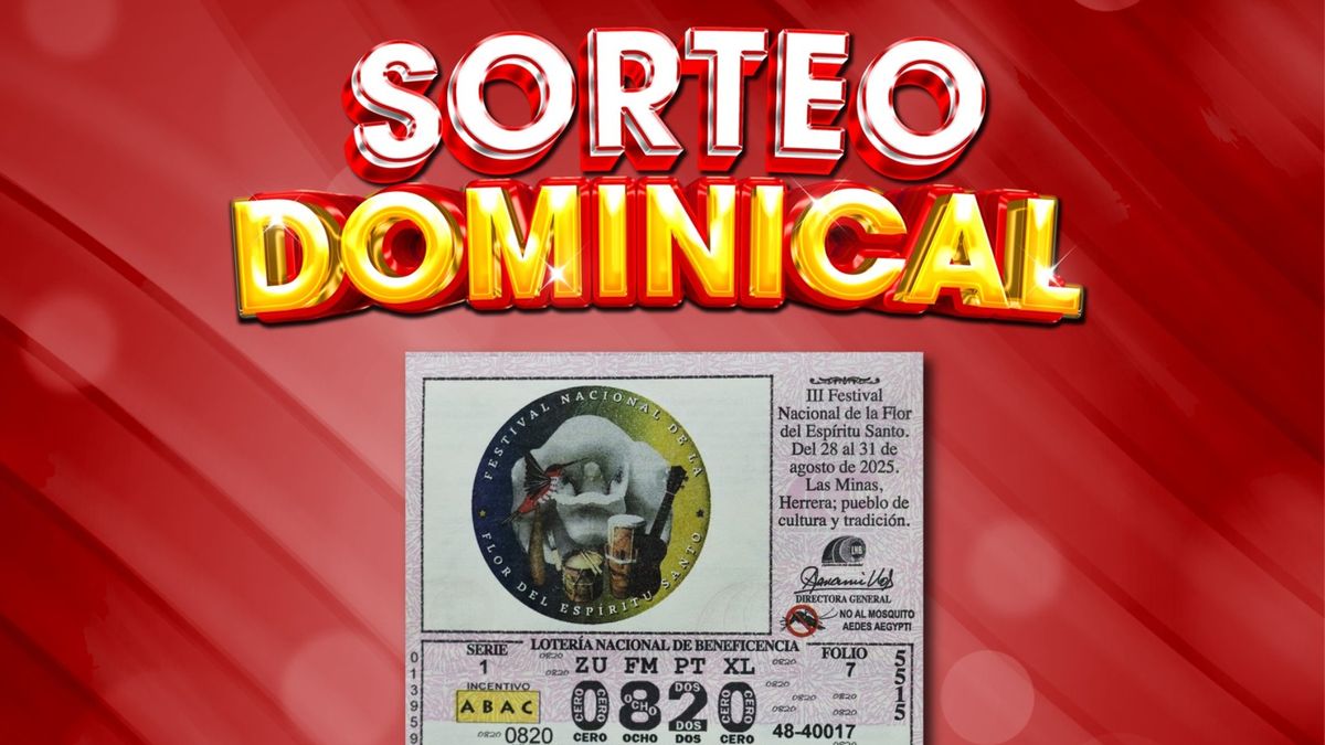 EN VIVO | Resultados del sorteo dominical de la Lotería Nacional este 31 de agosto del 2025
