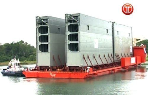Histórica llegada a Panamá de las primeras compuertas para la ampliación
