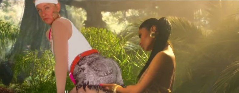 Ellen DeGeneres hace su versión del vídeo de “Anaconda” de Nicki Minaj