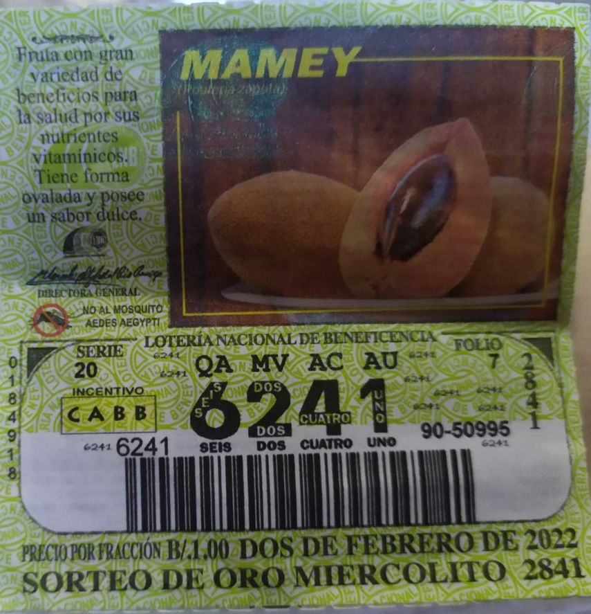 Sorteo de la lotería del miércoles 02 de febrero.