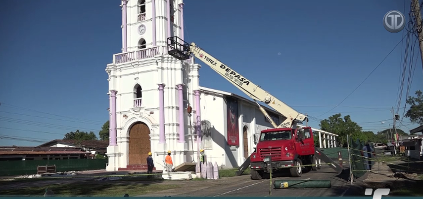 El templo de Atalaya sufrió daños en su estructura tras el terremoto.
