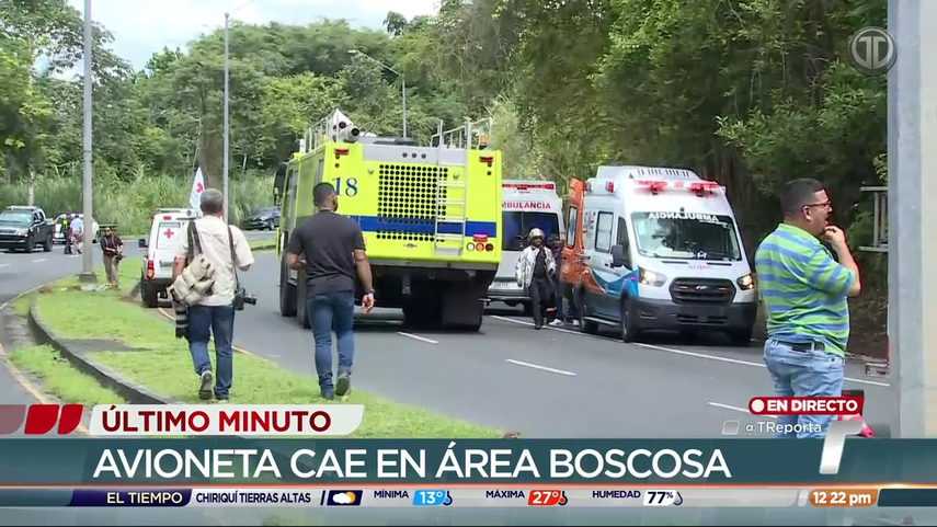 Aeronave cae en área boscosa de Clayton.