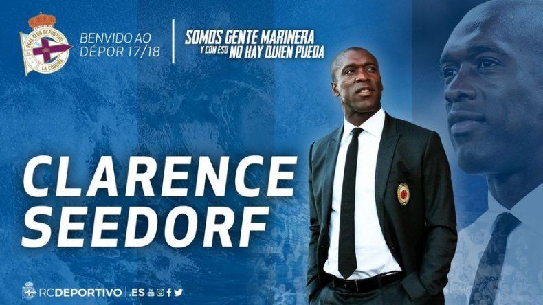Deportivo La Coruña contrata a Seedorf como su técnico