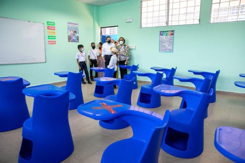 Presidente Cortizo en Centro Educativo Altos de Cabuya.
