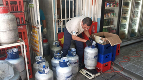 Tanque de gas de 25 libras.