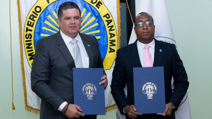 Ministro de Seguridad, Juan Pino, y el procurador de la Nación, Javier Caraballo. Ministro de Seguridad, Juan Pino, y el procurador de la Nación, Javier Caraballo.