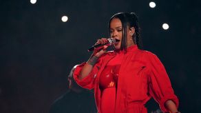 Rihanna en el show&nbsp; de medio tiempo en el Super Bowl 2023.