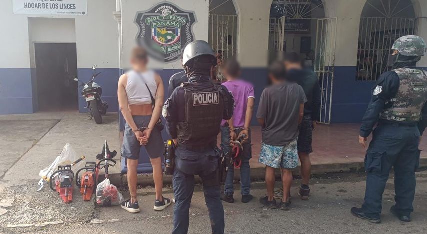 Policía Nacional aprehende a cinco personas por robo