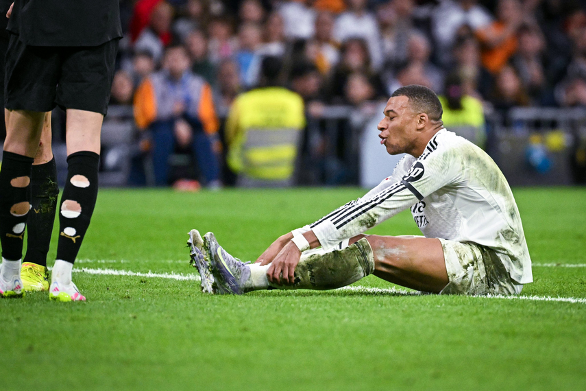 Mbappé en el partido de Valencia vs Real Madrid