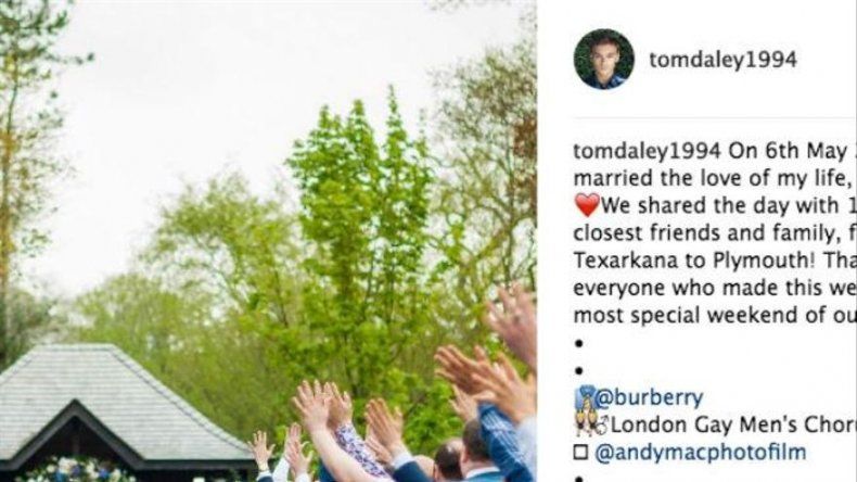 Tom Daley comparte la primera imagen de su idílica boda