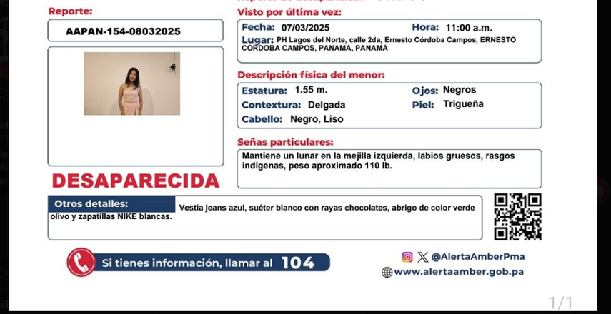 Activan segunda Alerta Amber en Panamá Norte&nbsp;