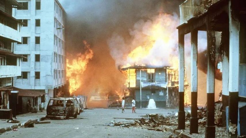 Incendio en El Chorrillo el 20 de diciembre. Incendio en El Chorrillo el 20 de diciembre.