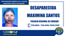 Ministerio Público solicita ayuda para ubicar a la joven Maximina Santos. Ministerio Público solicita ayuda para ubicar a la joven Maximina Santos.