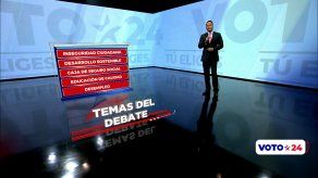 Voto 24: Temas que serán abordados en el primer debate presidencial