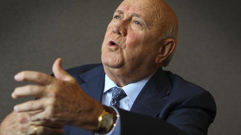 De Klerk: Israel debe lograr la paz con palestinos