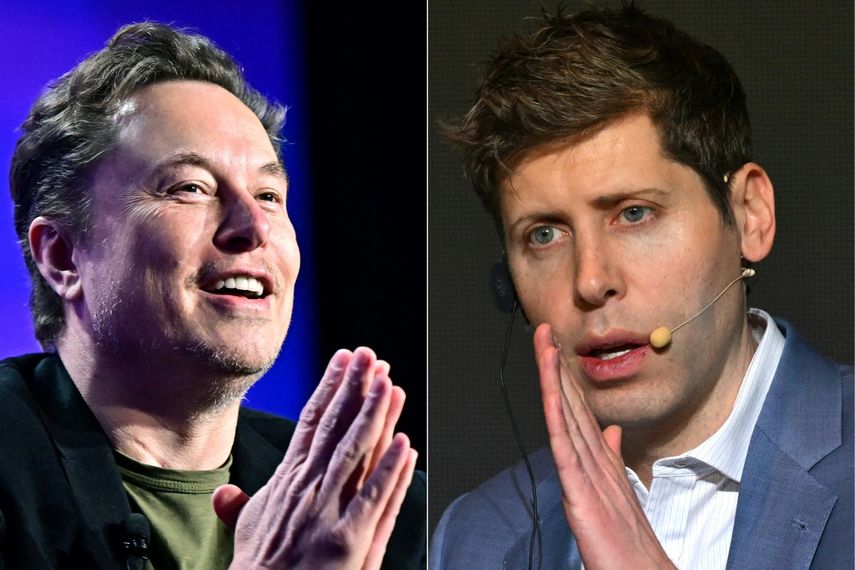Elon Musk y Sam Altman CEO de Open A.