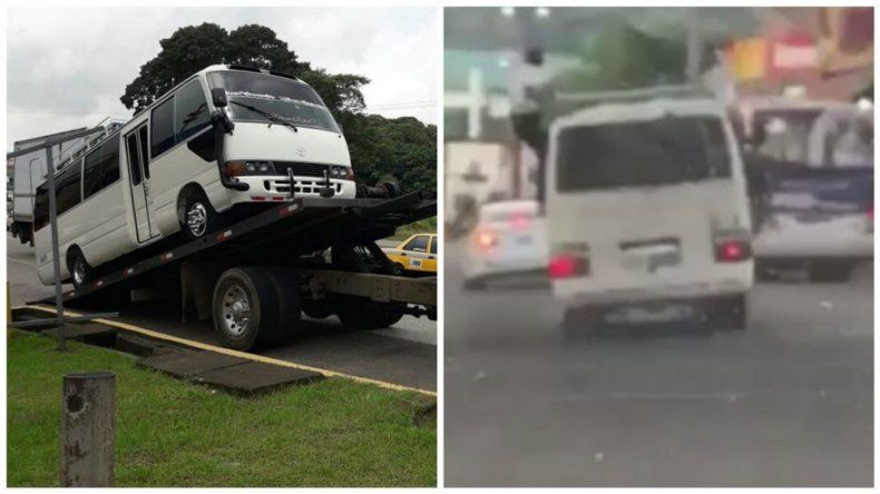 Retienen bus grabado con estudiantes balanceándose en las ventanas