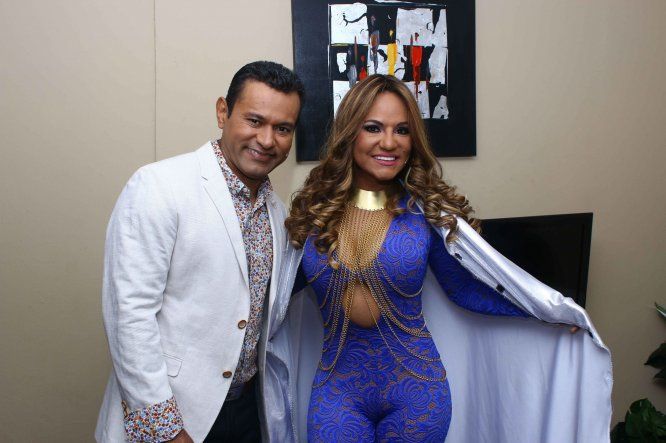 En el camerino con los Sandoval