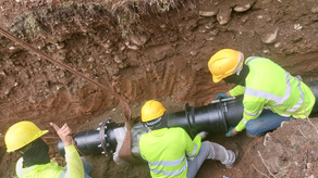 Imagen de los trabajos realizados por el IDAAN en la provincia de Chiriquí.