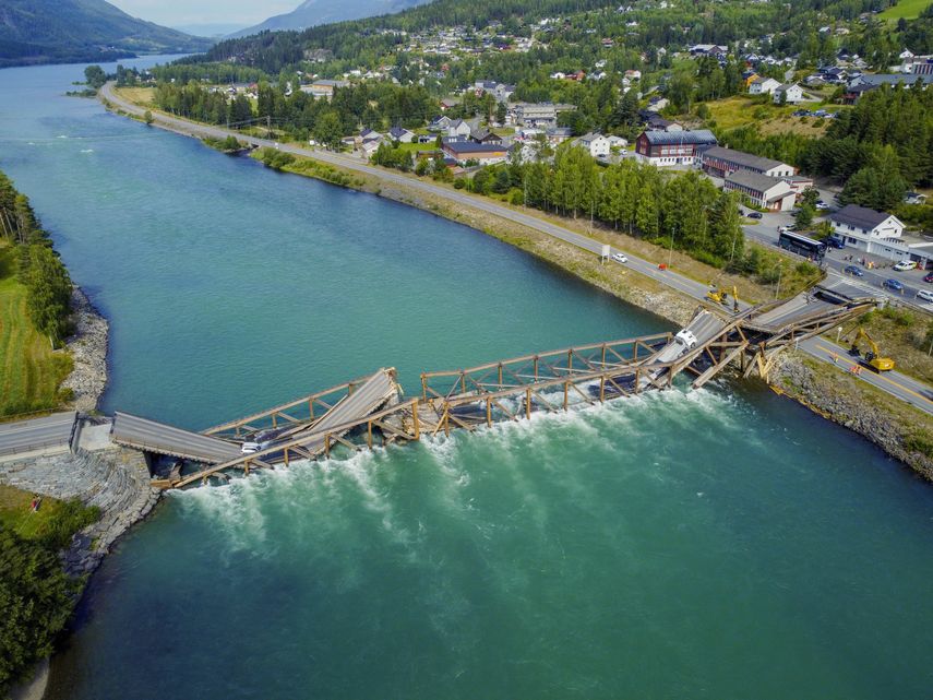 El puente de Noruega tenía una longitud de casi 150 metros.