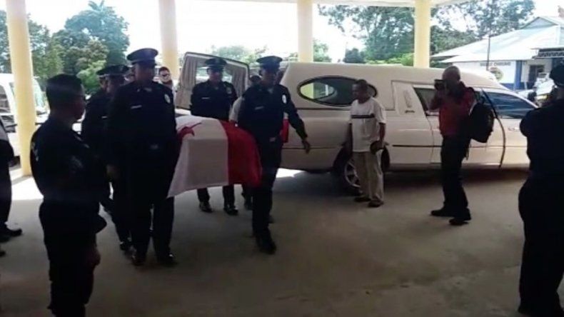 Despiden en Chiriquí a policía fallecido tras asalto a la DGI